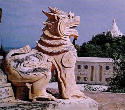 Burmese Chinthe Statue