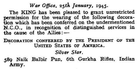 London Gazette 25-Jan-1945